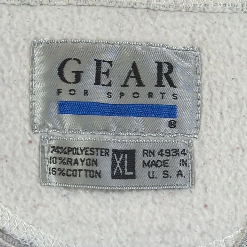 Gear For Sports Columbia Inside Out Sweatshirt Mens XL White Vintage Made in USA